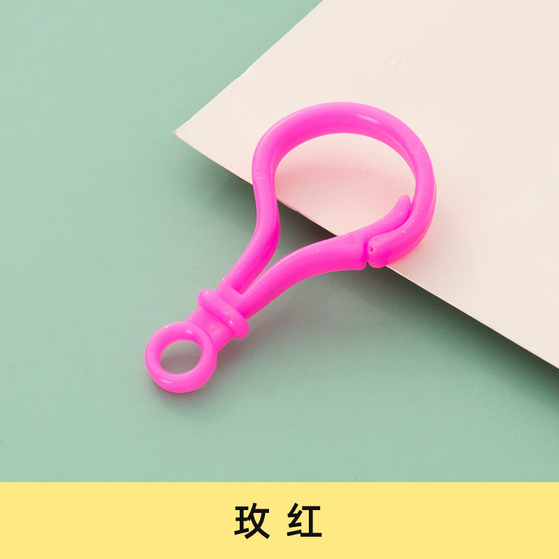 Picture of diy jewelry accessories color bulb button doll key chain plastic lobster buckle bag buckle acrylic hook buckle