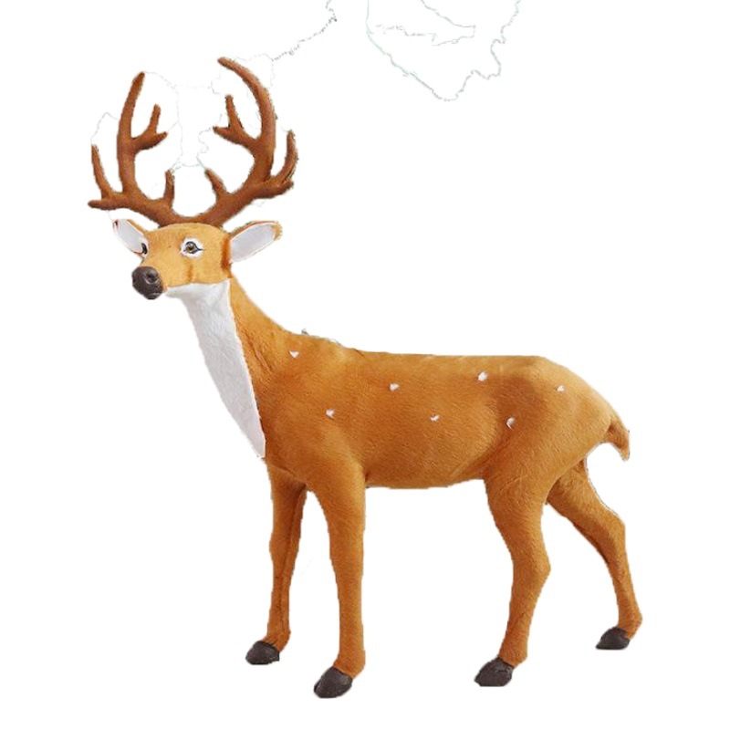 Creative plush Christmas deer wholesale imitation deer plush elk Christmas gift hotel window decorations