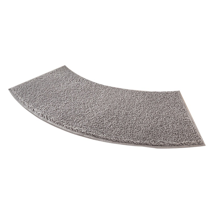 Bathroom curved floor mat shower room solid color household absorbent fan-shaped floor mat bath non-slip carpet door mat