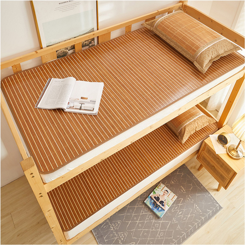 Summer Student Dormitory Mat Rattan Mat Single Bed 0.9m Dormitory Bunk Bed Foldableable 1m Bamboo Mat Ice Silk Mat