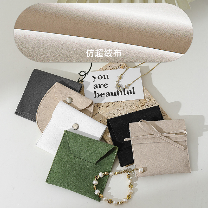 Picture of Multicolor Flannel Bag Jewelry Bag Snaps Thickened Bag Ring Necklace Anti-oxidation Jewelry Storage Bag Wholesale