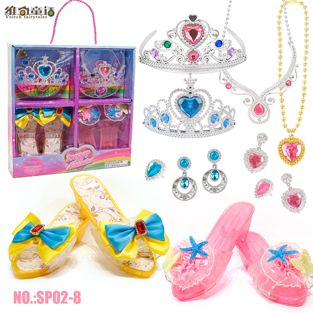 Picture of Weiqi Fairy Tales Children's Play House Cute Girls Exquisite Accessories Various DIY Princess Dress up Mobile Phone Toy Box