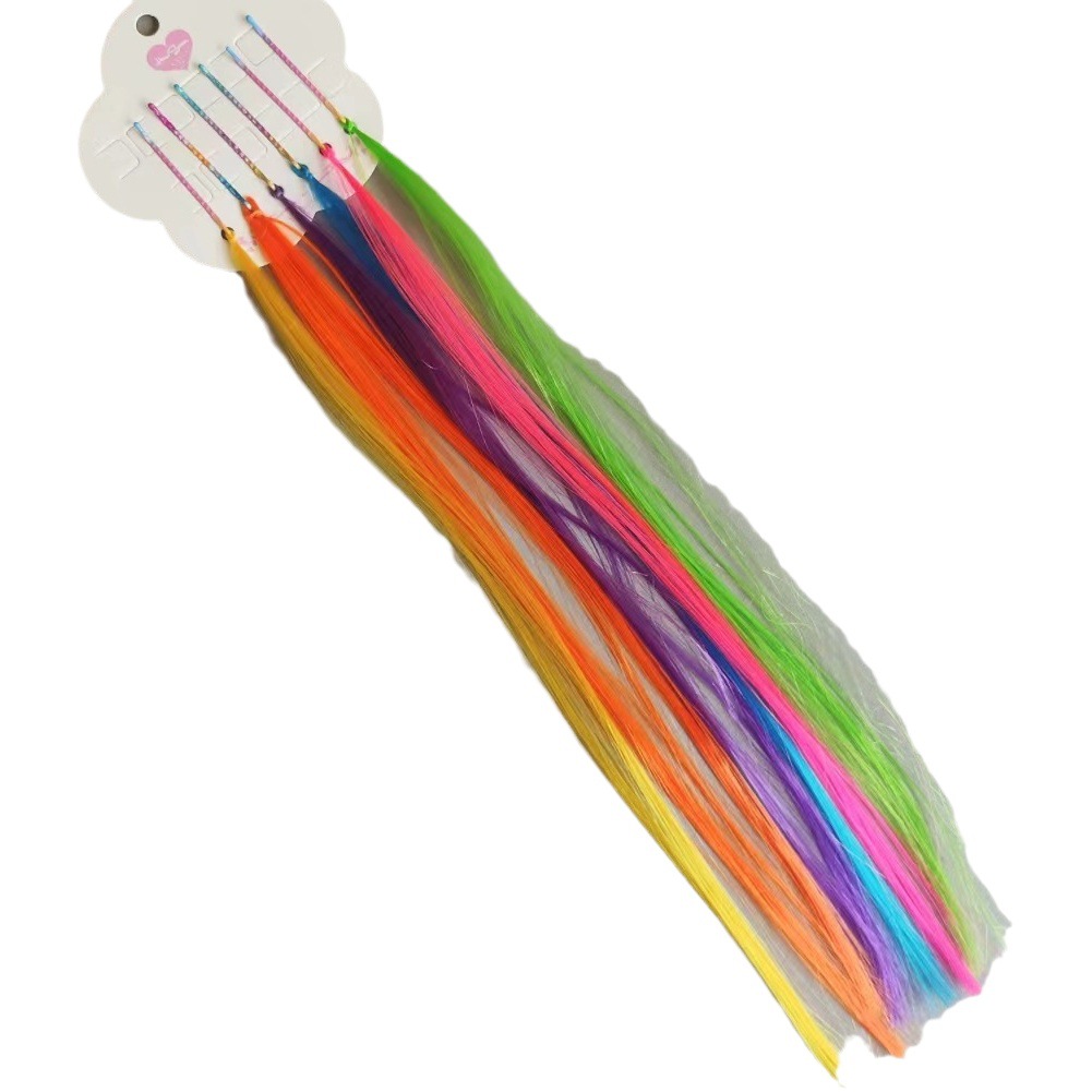 Amazon Hot Selling Children's Braid Wig Set Small Grab Clip One Character Clip Color Holiday Performance Wig
