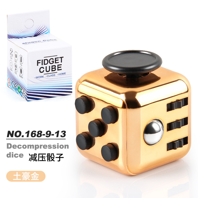 Picture of Cross-border New Strange Toy Decompression Rubik's Cube Vent Decompression Dice Press 6-sided Finger Rubik's Cube Source Factory