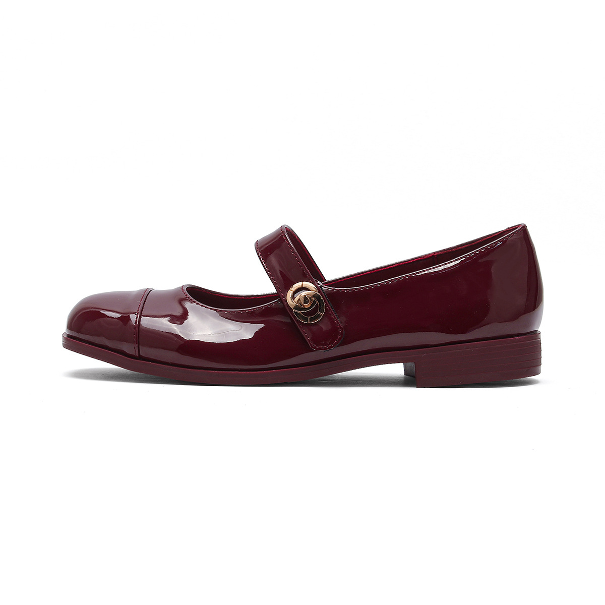 Picture of French Preppy Style Classic Versatile Round-Toe Shallow Strap Mary Jane Shoes with Chunky Heels for Women, Spring and Summer