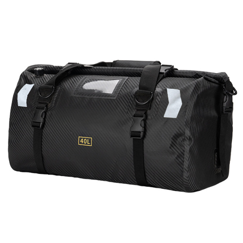 Picture of Waterproof Bag PVC Large Capacity Tail Bag Riding Backpack Packing Bag Motorcycle Camping Storage Bag Foreign Trade Motorcycle Back Seat Bag