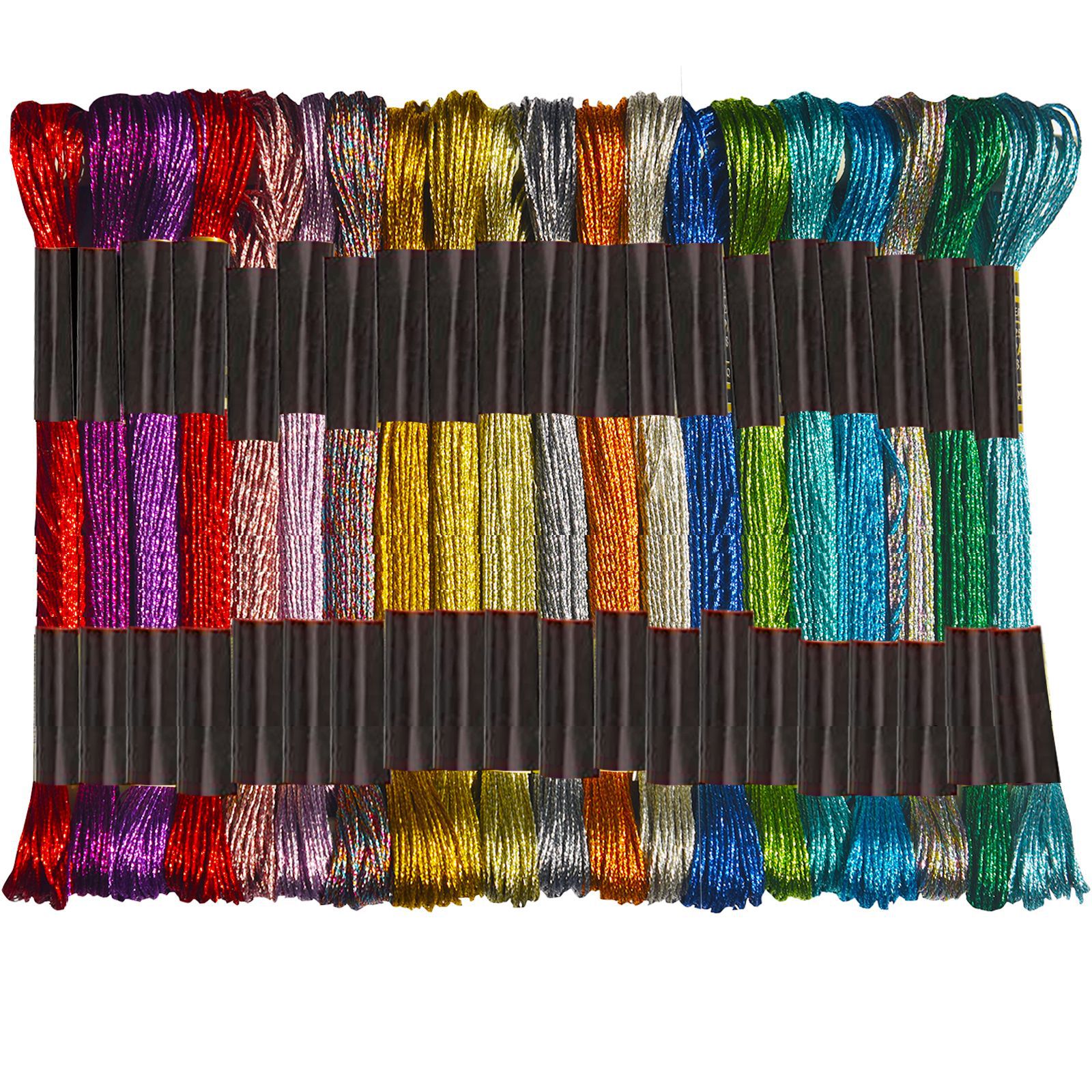 Color gold and silver thread cross stitch metal wire provides in stock color number 8 meters 12 strands, pure black label