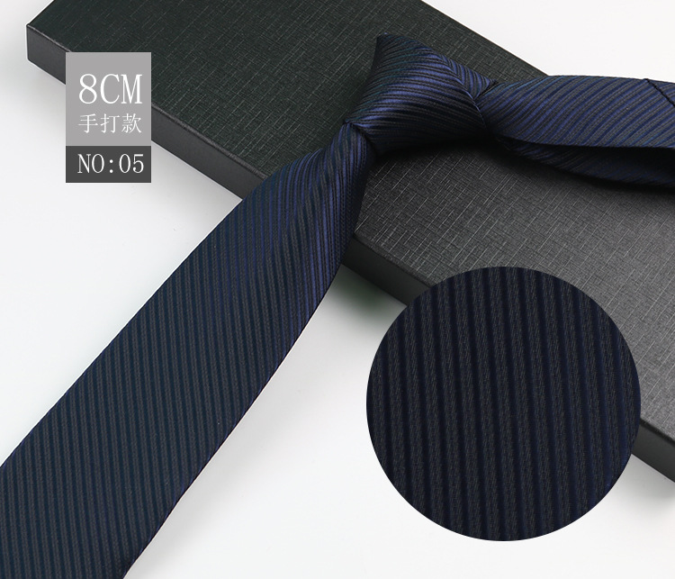 Picture of Men's Tie Business Shirt Stripesd Security Professional Formal Wear Wholesale Plus Logo Manufacturer 8cm Hand-Made