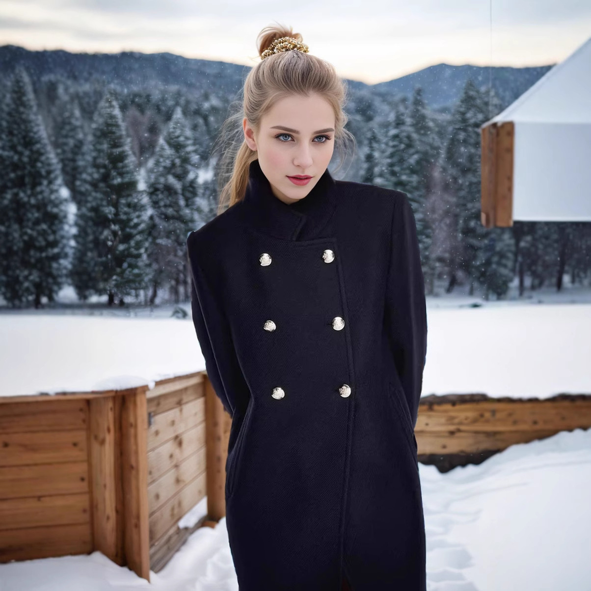 Picture of Feminine light luxury winter wool coat autumn and winter luxury women's woolen coat