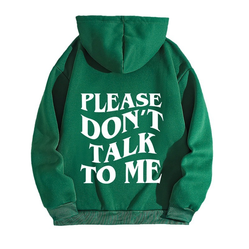 Picture of Amazon autumn and winter women's clothing back bag collar fleece-lined sweater hooded letter printing foreign trade sweater explosions women