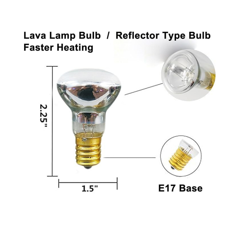 Picture of Lava Melt Wax Lamp Heating Bulb Us Standard R39E14E17 Reflective Spotlight Heating Bulb Cross-Border Best-Selling Set