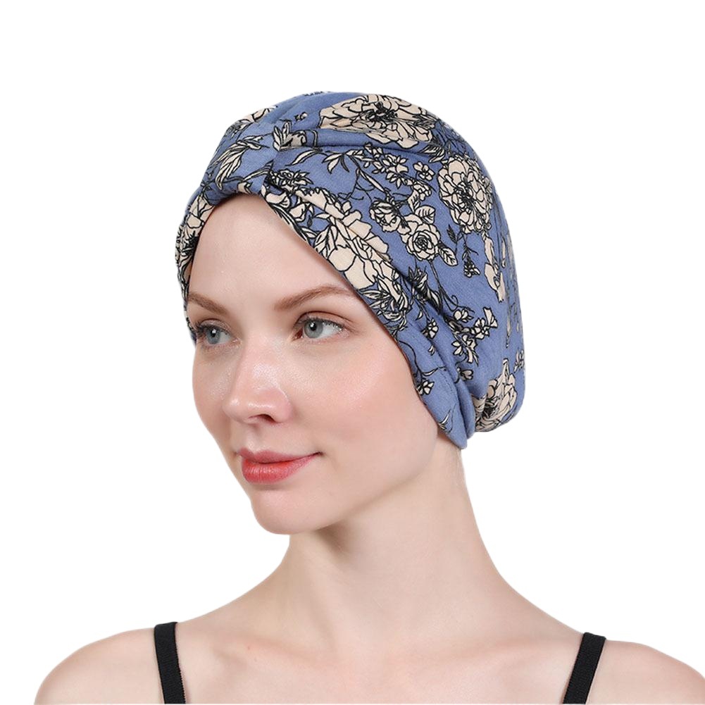 New ethnic style headscarf cap lining satin chemotherapy cap nightcap double layer warm headscarf cap TJM-410