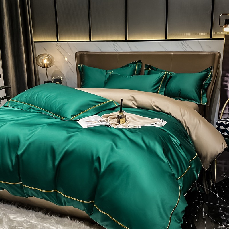 Picture of Light Luxury 160 Long-staple Cotton Cotton Four-piece Set Cotton Bed Sheet Quilt Cover Class A Maternal and Infant Grade Three-piece Bedding