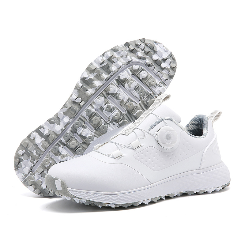 Golf Shoes for Men and Women, Waterproof Rotating Buckle Couple Golf Shoes, Casual Sports Shoes