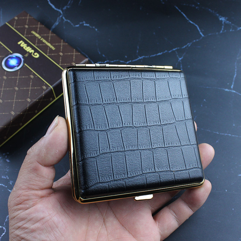 Picture of Your 20 alligator leather high-grade leather cigarette case personality cigarette case metal cigarette case manufacturers cross-border wholesale