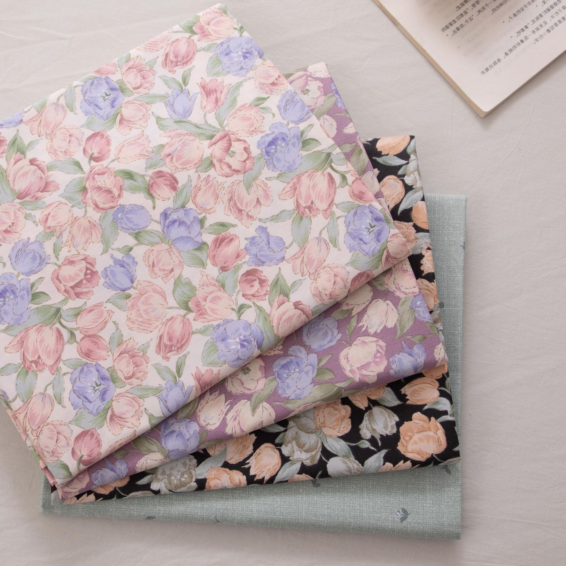 Wholesale Supply of 133*72 Twill Printed Cloth, Small Flower 40-Count Cotton Cloth, 1.6m Width