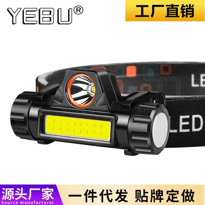 Cross-border portable small headlamp multifunctional maintenance magnetic work lamp outdoor charging head-mounted fishing lamp wholesale