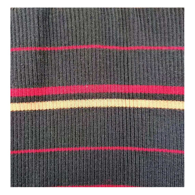 Wholesale thread cloth jacquard knitted fabric cotton-padded jacket fabric 2*1 cotton stretch garment accessories pit rib cloth
