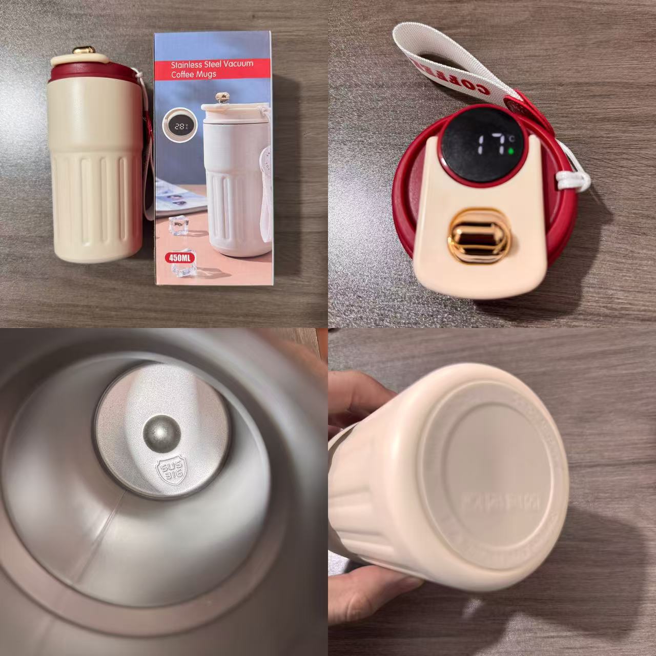 Picture of Intelligent Display Temperature Coffee Cup 316 Stainless Steel Car Vacuum Thermos Cup High Color Value Portable Water Cup for Male and Female Students