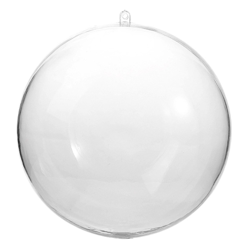 Highly Transparent Round Ball Hollow Ball Christmas Ball Acrylic Decorative Ball Ornaments Toys Transparent Packaging Ball