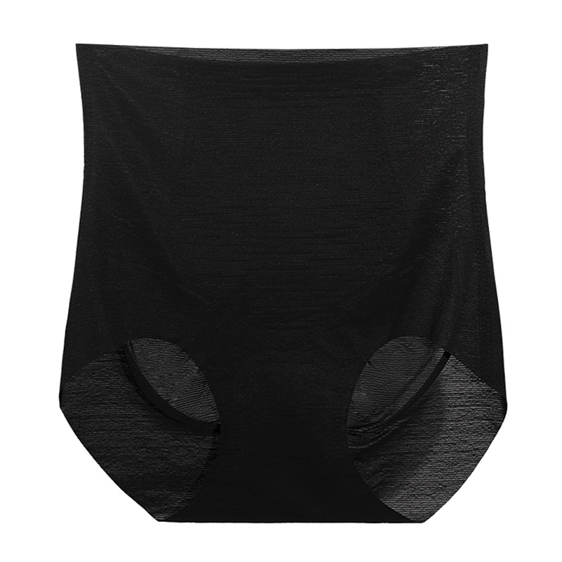 Picture of High-Waisted Ice Silk Seamless Tummy Control Underwear for Women, Silk Protein Antibacterial Bottom Crotch Lifting Sports Yoga Thin Briefs