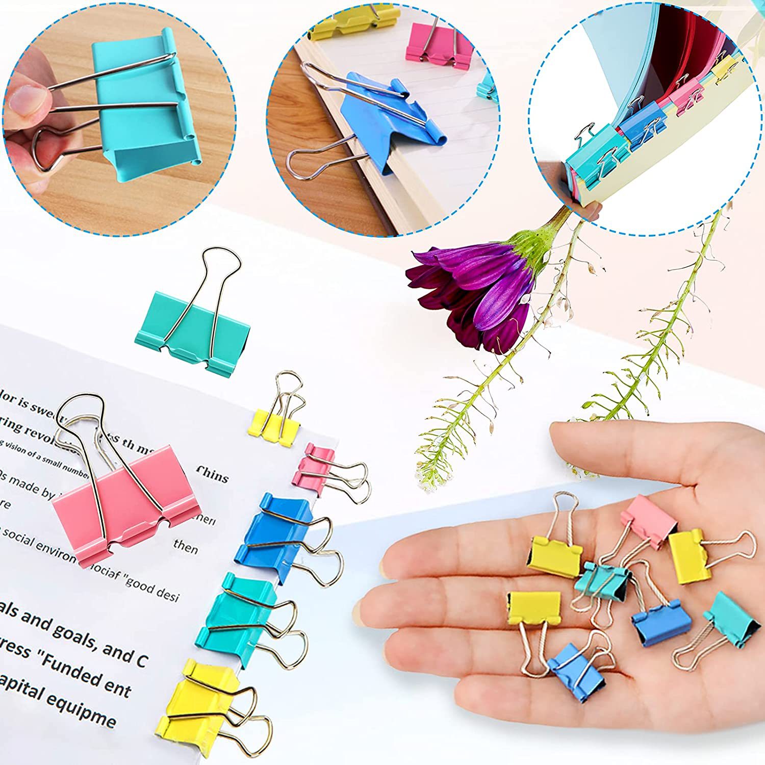 Picture of Cross-Border Hot Selling Color Long Tail Clip Black Swallowtail Clip Metal Information Ticket Clip Creative Office Stationery Combination