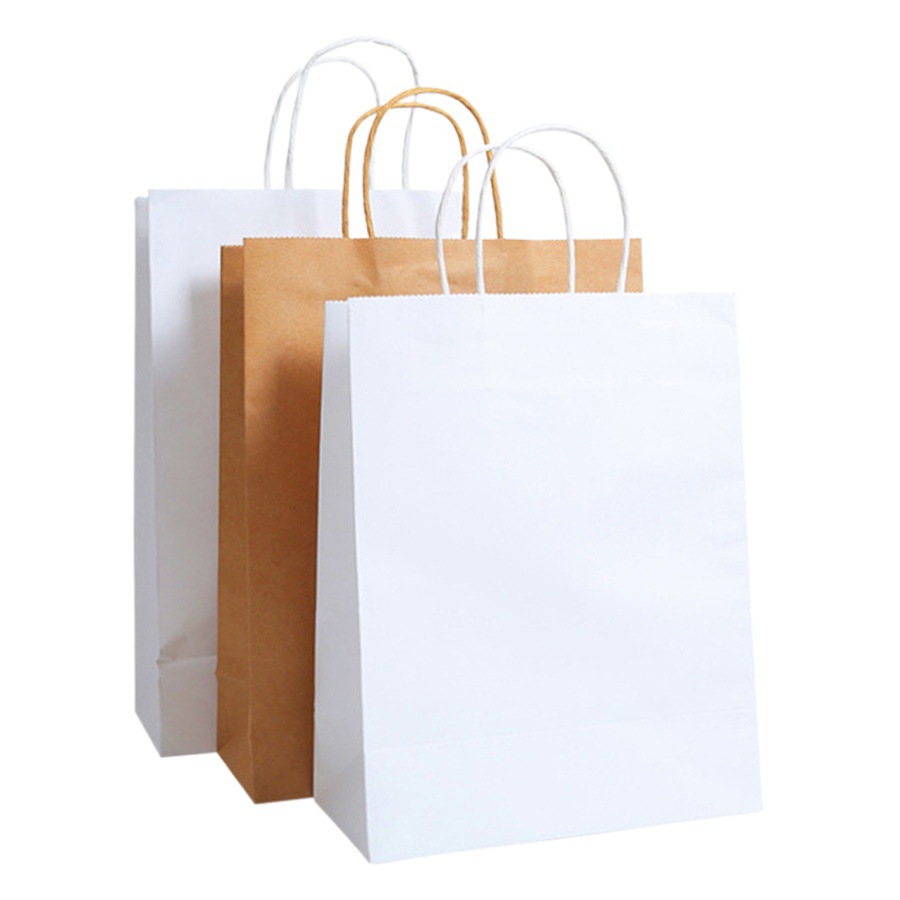 Brown Packing Paper Handbag, Takeaway Clothing Shopping Bag, Color Printed Universal Paper Packaging Bag, Customized, Environmentally Friendly and Degradable