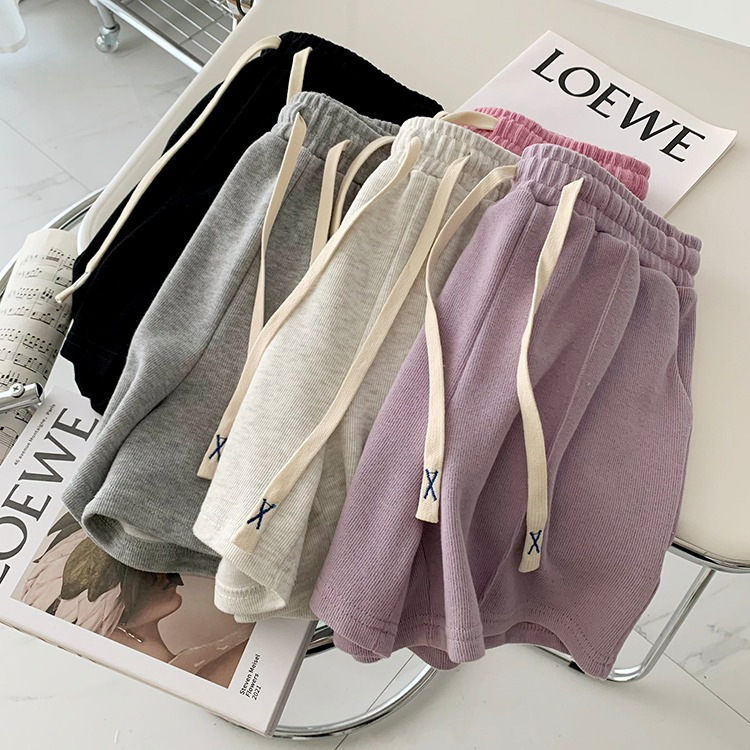 American Casual Pink Sports Shorts Summer Thin Women's Summer Sports Pants Trendy Ins Summer Loose