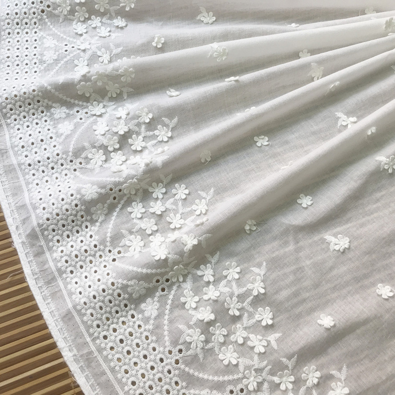 Factory spot wholesale lift full of computer three-dimensional embroidered cotton on both sides of the high-grade clothes materials for spring, summer and autumn