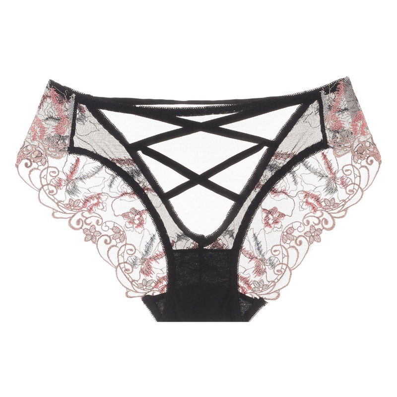 1506 plus size 100.00kg mm women mesh cross belt jacket empty cotton crotch underwear a generation of hair