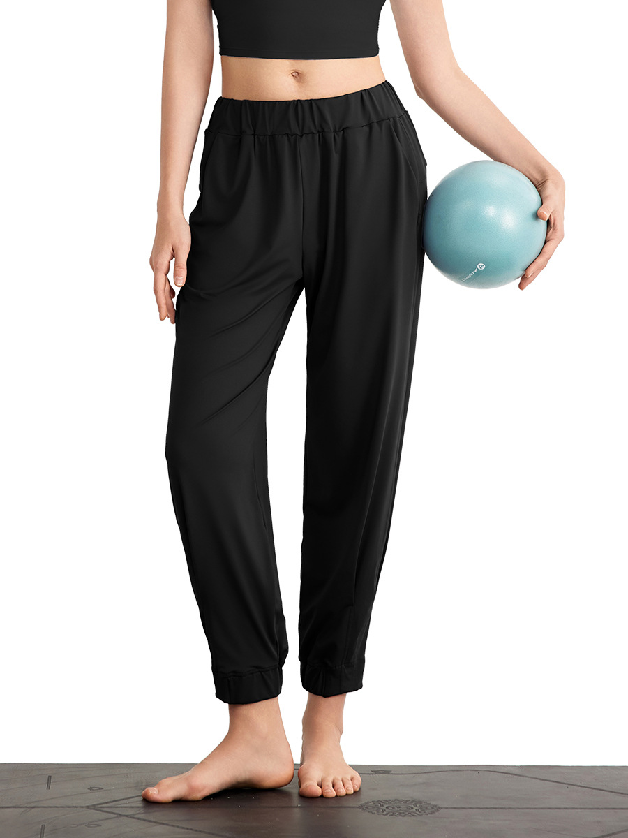 Picture of Ningbo Dashu Loose Sports Pants Women's Cool Yoga Fitness Casual Pants High Waist Slimming Pilates Pants