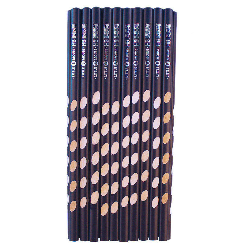 Picture of Factory wholesale hole pencil HB pencil correction holding posture Primary School students HB pencil triangle learning stationery