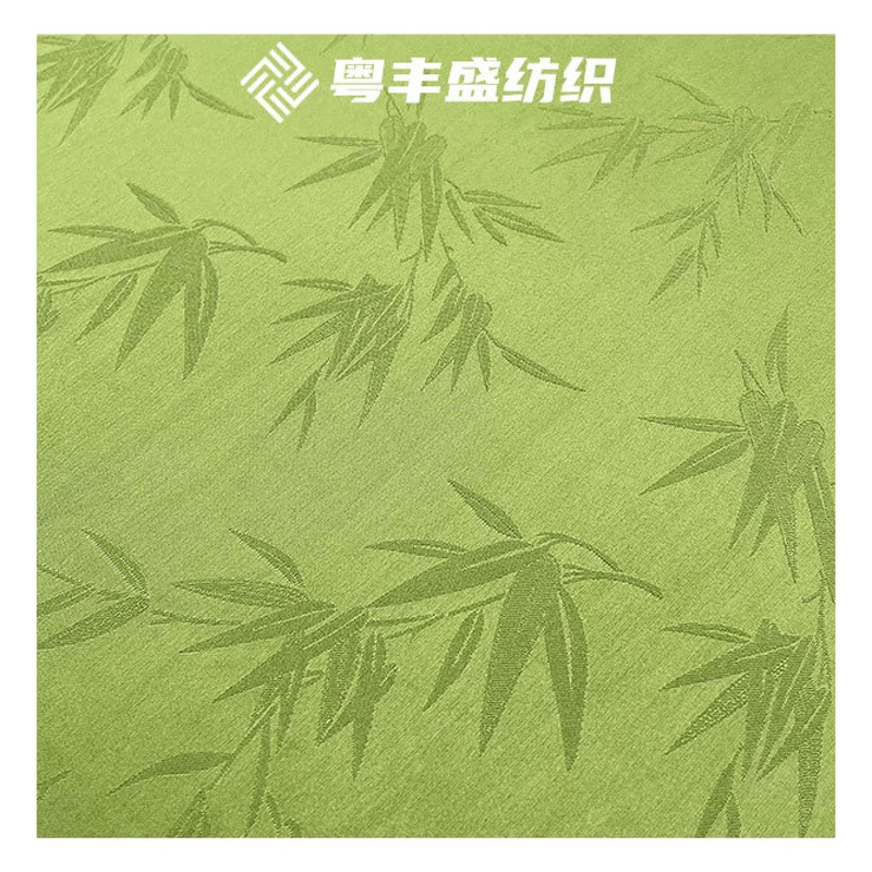Acetate Jacquard Fabric with Bamboo Pattern and Bamboo Leaves, Smooth and Silky, Opaque, Imitation Acetate Dark Pattern, New Chinese-Style Jacquard Fabric