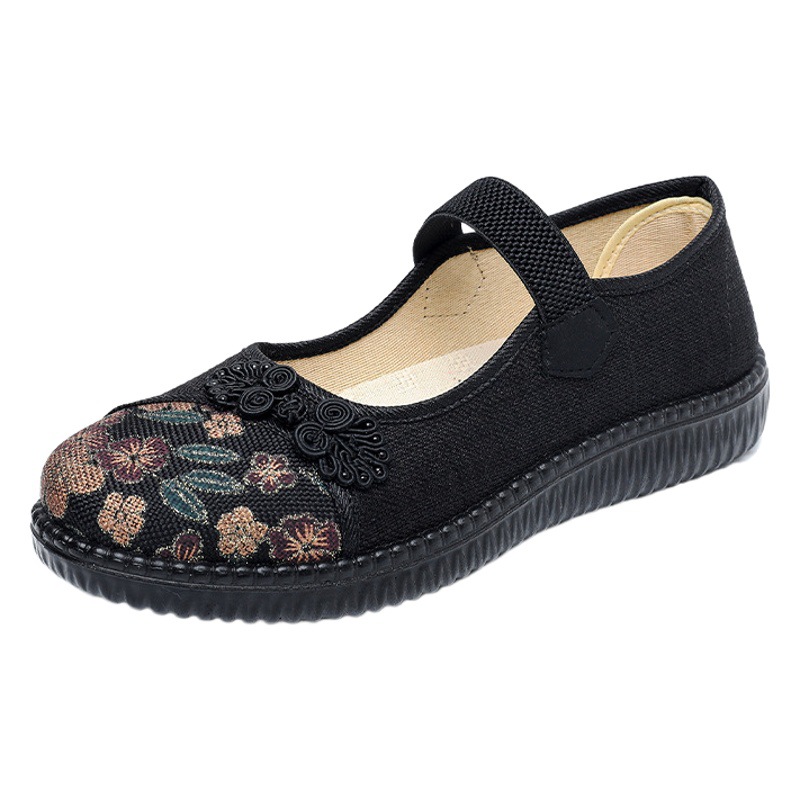 Old Beijing Cloth Shoes with Soft Soles, Comfortable Non-Slip Shoes for Middle-Aged and Elderly Women, Grandma Shoes, Summer Shoes for Elderly Women