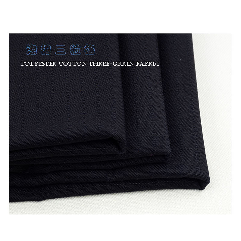 Picture of TC polyester-cotton three-grain anti-tear security uniform work clothes fabric training clothes shirt fabric