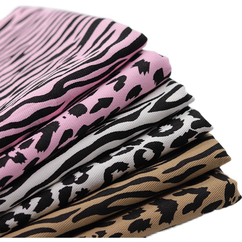 Picture of Animal Print Leopard Print Fabric Pure Cotton Twill Fabric DIY Handmade Clothing Fabric for Making Clothes, Pants, Skirts, Bags