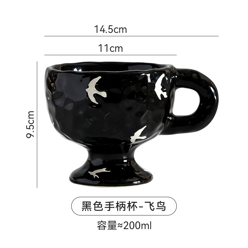Picture of Personalized Simple Ceramic Creative Mug Hand Kneading Irregular Couple Hand Gift Drinking Cup Tea Cup Tall Coffee Cup
