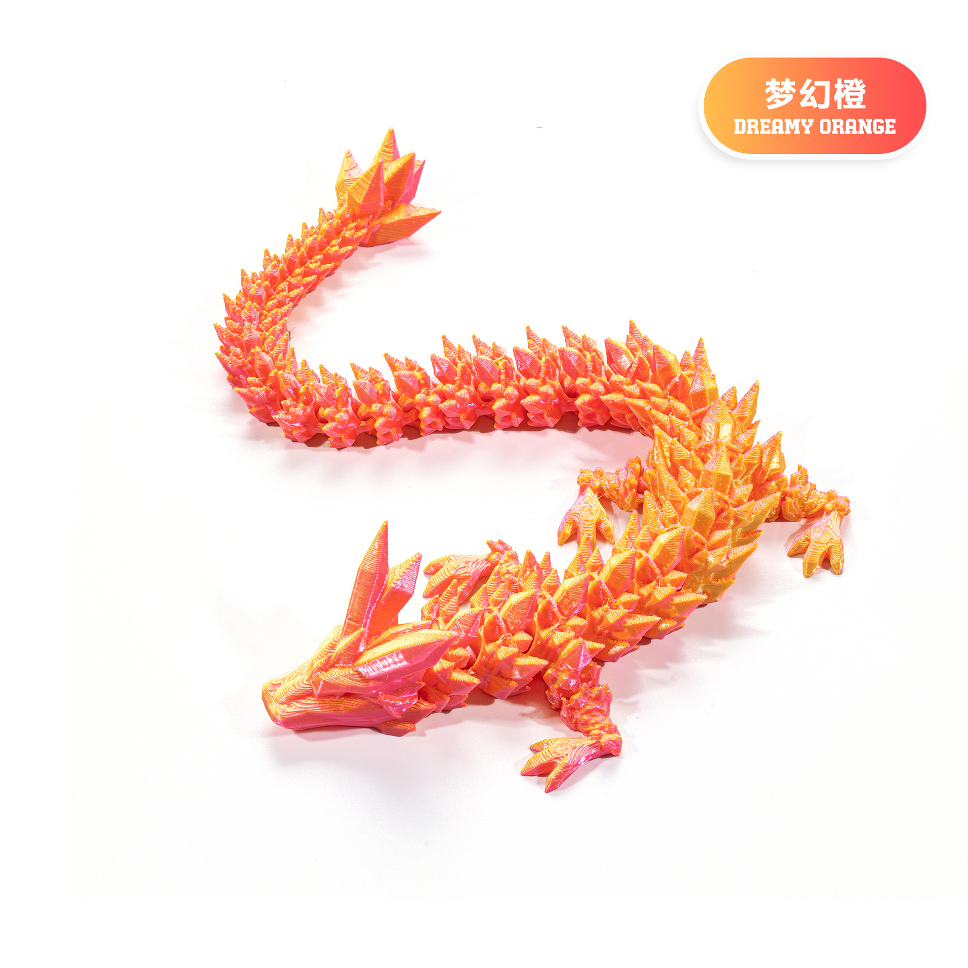 Picture of 3D printing cross-border hot selling ornaments joint movable Crystal Gem dragon ornaments hand-made suit dragon decoration