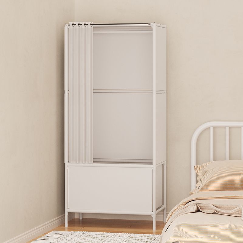 Simple Cloth Wardrobe Rental Bedroom Clothes Hanger Floor-Standing Dust-Proof Coat Rack Dormitory Wardrobe Clothes Storage Rack