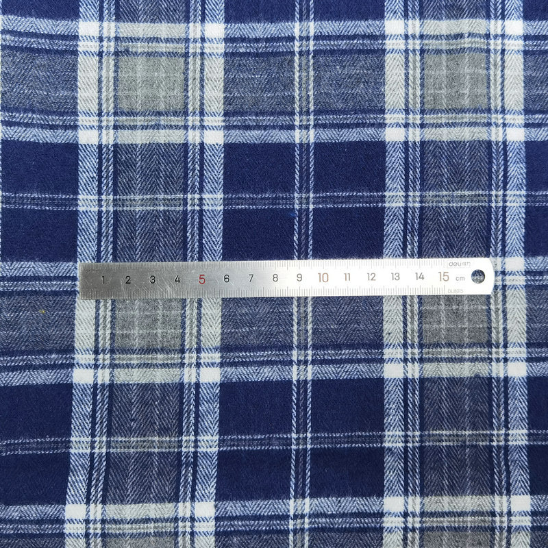 Picture of Spot twill sanding cotton plaid children's shirt plaid fabric 21 yarn-dyed flannel decorative fabric