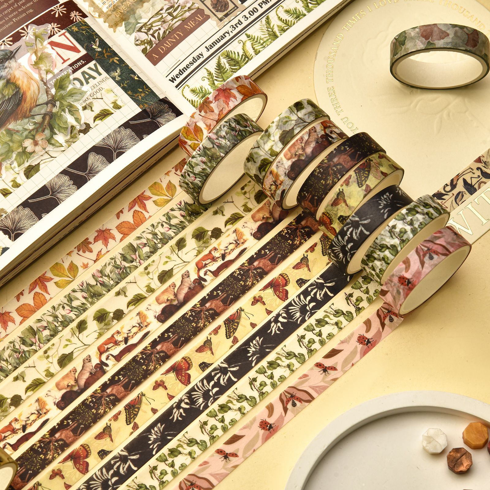 Forest Quote Series Washi Tape Basic Diary Handbook Tape Material DIY Decorative Sticker Tape