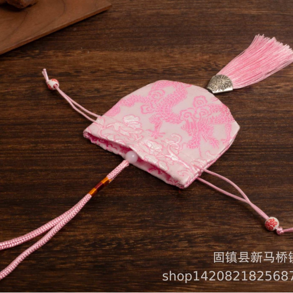 Picture of Dragon Boat Festival Sachet Sachet Empty Bag Mosquito Repellent Portable Children's Wear Plum Blossom Pendant New Chinese Round Small Dragon Pattern Sachet