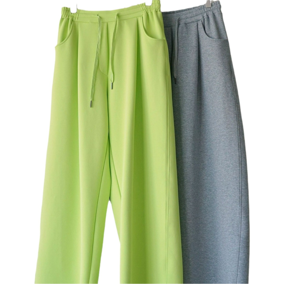 Picture of Lu Fu Spring New Korean Ins Casual Air Layer Sweatpants Loose Silhouette Wide Leg Slimming Look Sports Pants for Women