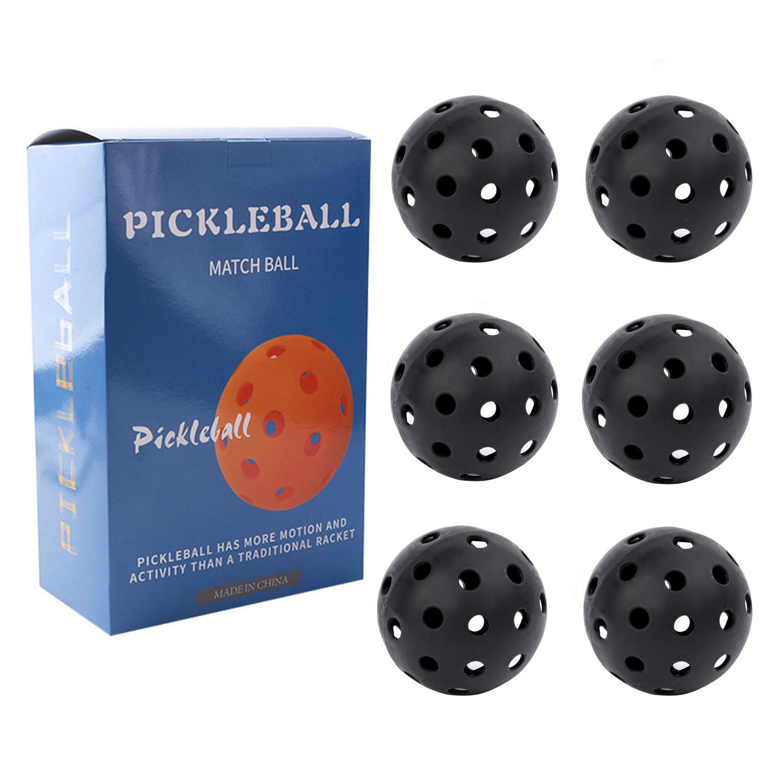 Picture of Factory Direct Sales in stock pick ball 40 hole ball hole ball pickleballs74mm rotational plastic injection luminous ball