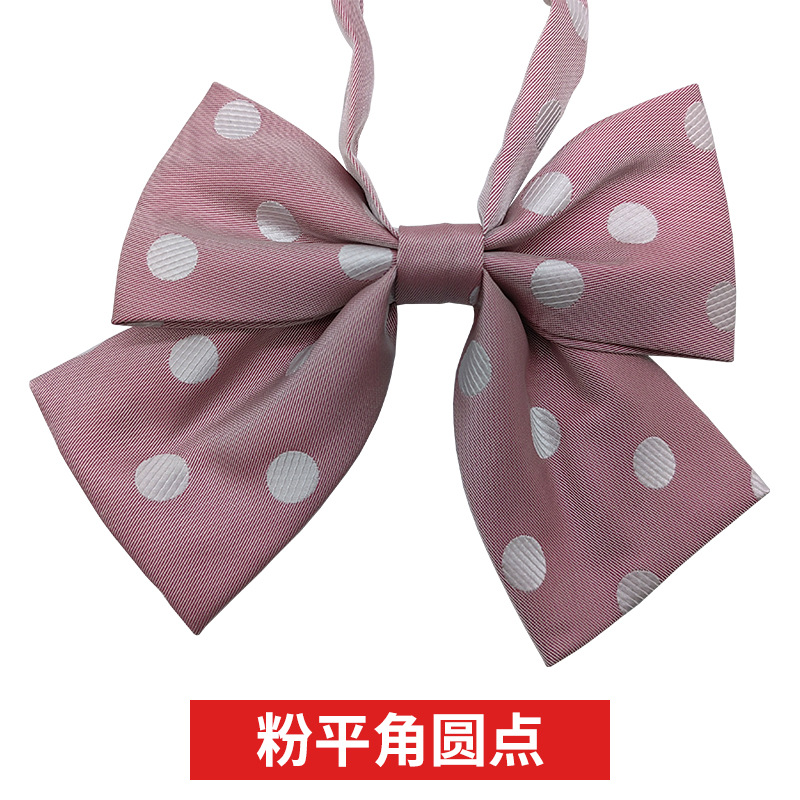 Picture of JK Fresh Japanese Style Knot-free Bow Tie Women's Bow Pointed Dot Pattern Shirt Collar Flower Academy Style Decoration