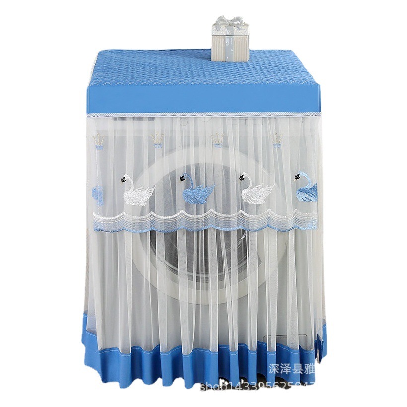 Lace waterproof sunscreen drum washing machine cover side opening washing machine cover 8kg 10kg automatic Universal