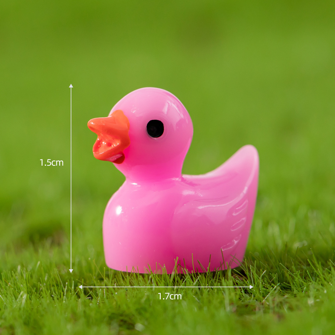 Picture of Little Yellow Duck doll pendant Moss micro landscape decoration creative ornaments mini little duck resin crafts