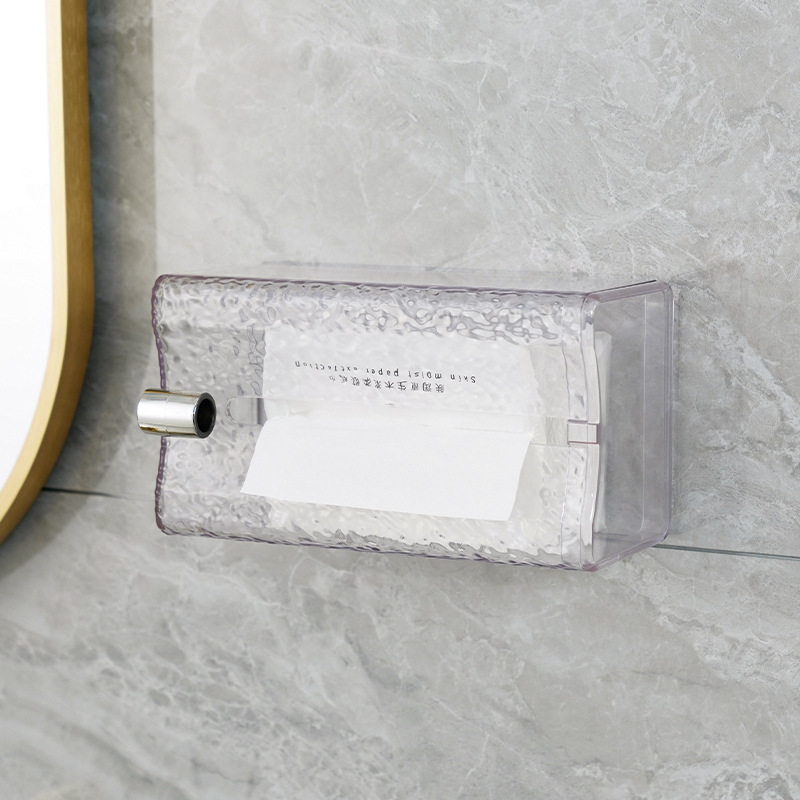 Picture of High-end Decorative Living Room Tissue Box Light Luxury Bedroom Creative Simple Paper Box Wall-mounted Toilet Storage Box