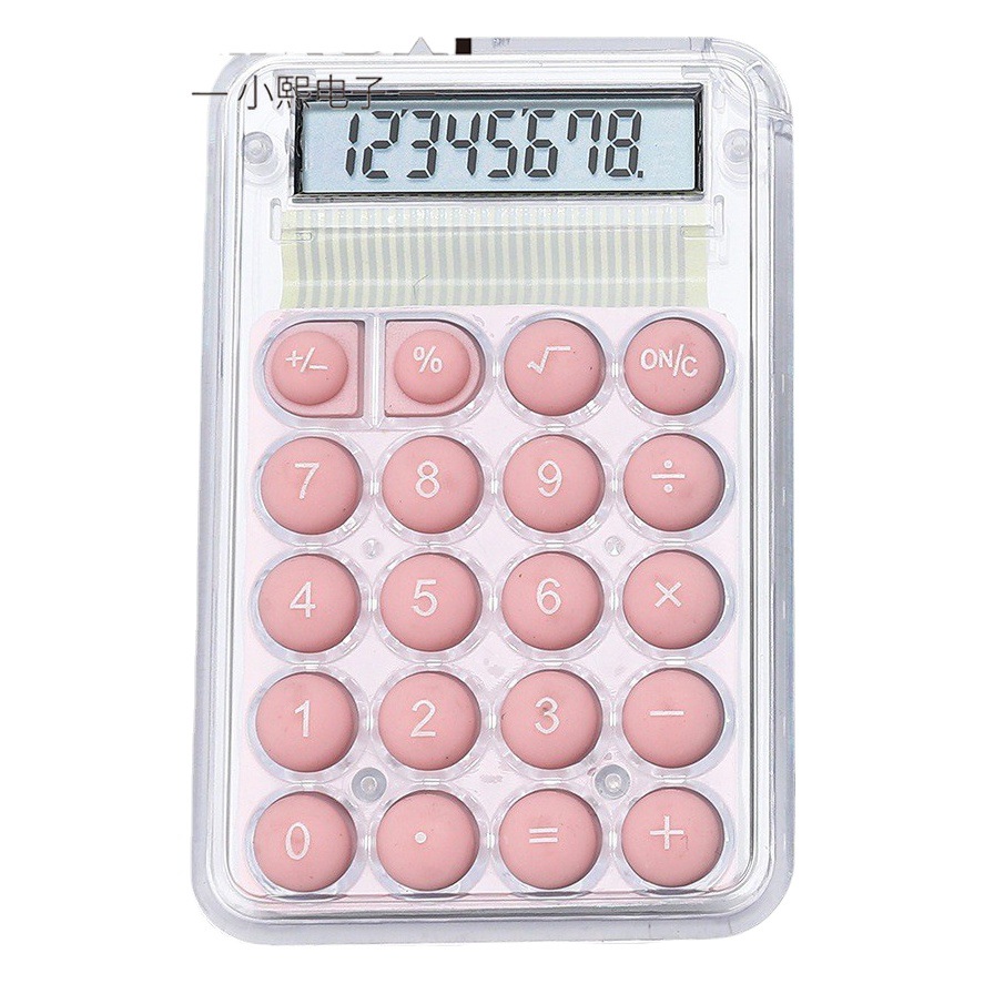 Cute Calculator Candy Color Transparent Computer Silicone Button Calculator Sweet Style Student Gift Spot Source