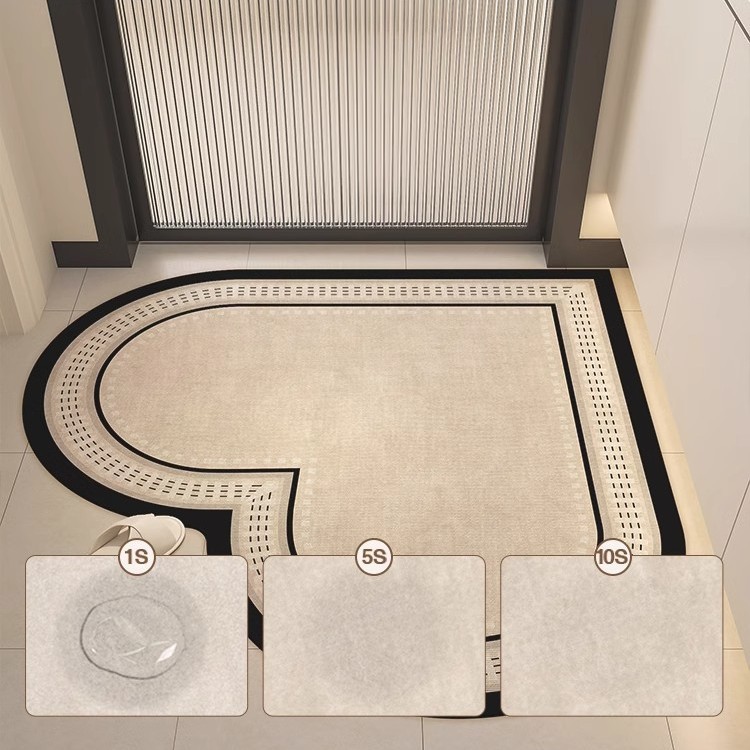 Picture of Cross-border Wholesale Diatom Mud Floor Mat Bathroom Absorbent Foot Mat Simple Dirty Resistant Anti-skid Mat Household Kitchen Tianjin Floor Mat